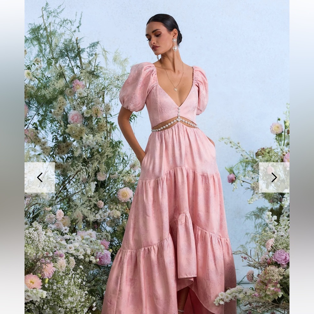 V Chapman - NWT Emma Dress - Light Pink Windsor Brocade, Size 8